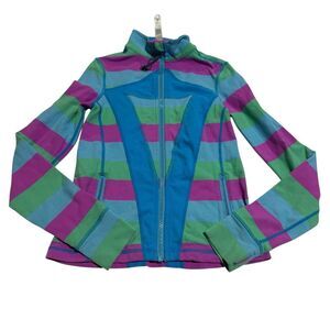 Ivivva Lululemon Striped Athletic Track Jacket